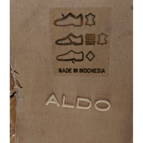 ALDO Womens Olenalla Sz 9 Suede Side Zip Heeled Ankle Bootie Cognac Tan Brown - Picture 8 of 9